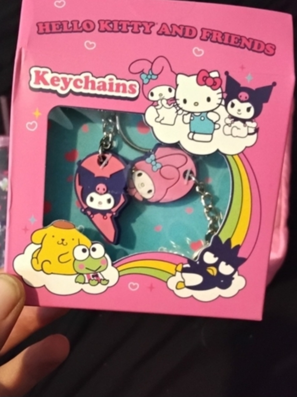 Sanrio Pink Hello Kitty & Friends Keychain Set